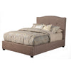 Poplar Wood Tufted Upholstered Queen Size Bed, Brown