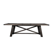 Acacia Wood Extension Dining Table Gray