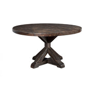 Round Dining Table In Acacia Wood Brown
