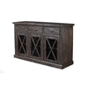 Wooden Sideboard with 3 Drawers and Doors, Brown
