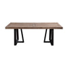 Wood And Metal Rectangular Dining Table Brown And Black