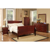 Rubberwood Full Size Sleigh Bed In Brown