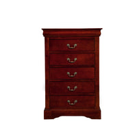 5 Drawer Rubberwood Chest Brown