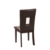 Rubberwood Side Chairs With Leatherette Seat And Back Set Of 2
