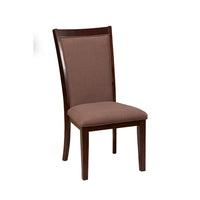 Upholstered Side Chairs In Wood Set Of 2 Brown
