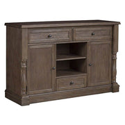 Wooden Sideboard In Quaint Style With Drawers Brown