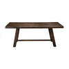 Rectangular Rubberwood Dining Table With Slanted Legs Brown