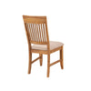 High Back Wooden Side Chair Set Of 2 Natural Brown And Beige