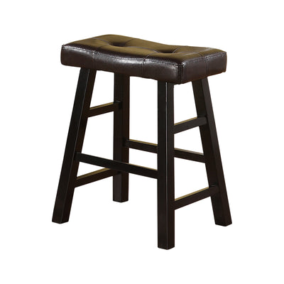 Rubber Wood Black Counter Stool Set Of 2