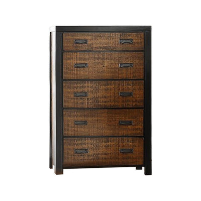 Plywood, Poplar Wood & Pine Veneer Chest, Brown