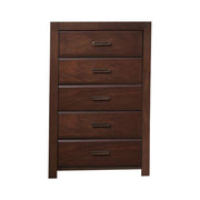5 Drawer Chest In Solid Wood Brown