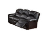 Metal & Bonded Leather Recliner Sofa, Black