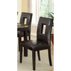 Upholstered Pine Wood Dining Chairs, Set Of 2, Espresso Brown