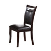 Set Of Two Wooden Dining Chairs In Dark Brown