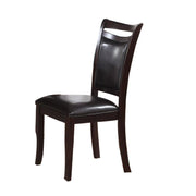 Set Of Two Wooden Dining Chairs In Dark Brown