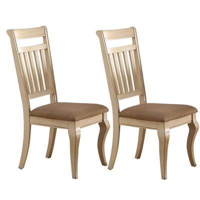 Old Style Rubber Wood Dining Chairs, Set Of 2, Cream
