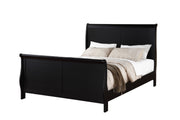 Fabulous Calif. King Louis Phillippe Bed , Black