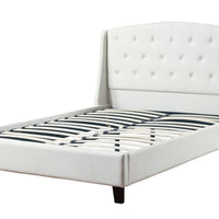 Wonderful Ca King Bed,White Bonded Leather