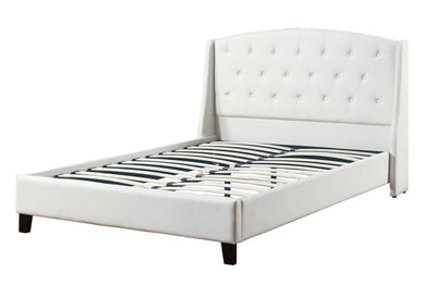 Wonderful Ca King Bed,White Bonded Leather