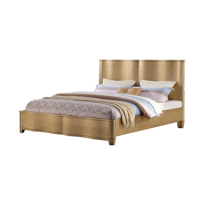 Wooden Queen Bed, Champagne