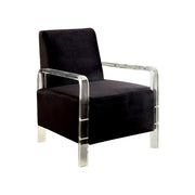 Flannelette Fabric Accent Chair, Black