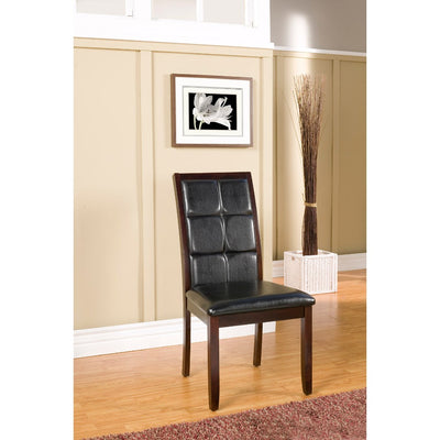 Acacia Solid Wood Side Chair, Brown (Set of 2)