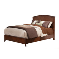 Mahogany Solids & Veneer Standard King Panel Bed, Brown