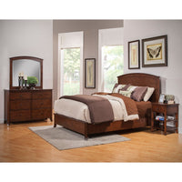 Mahogany Solids & Veneer Standard King Panel Bed, Brown