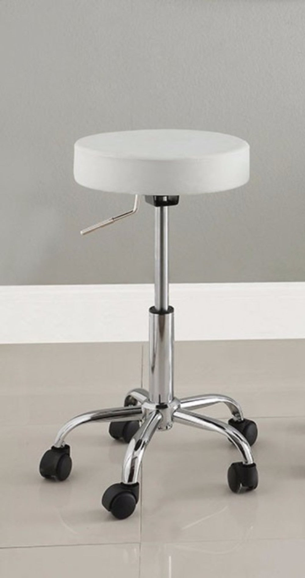 Contemporary Office Stool, White