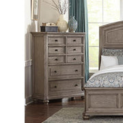 Wooden Chest With 8 Drawers In Gray