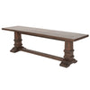 Wooden Large Dining Bench, Rustic Java Brown