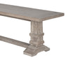 Wooden Large Dining Bench, Stone Wash Brown