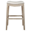 Upholstered Barstool, Stone Wash Brown