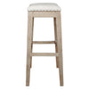 Upholstered Barstool, Stone Wash Brown