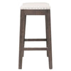Upholstered Counter Stool, Rustic Java Brown