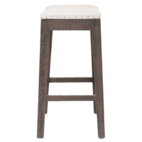 Upholstered Counter Stool, Rustic Java Brown
