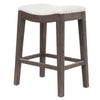 Upholstered Counter Stool, Rustic Java Brown