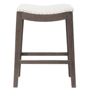 Upholstered Counter Stool, Rustic Java Brown