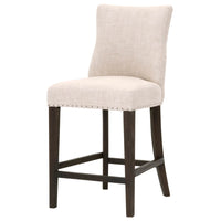 Upholstered Counter Stool, Rustic Java Brown