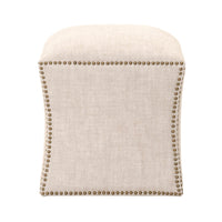 Fully Upholstered Ottoman, Bisque Cream