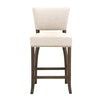Upholstered Counter Stool, Bisque Cream