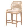 Wooven Upholstered Loom Counter Stool, Cream