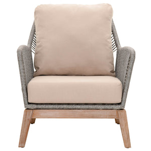 Wicker Loom Club Chair, Light Gray
