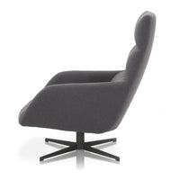 Metal Swivel Club Chair With Highly comfortable Back Gray