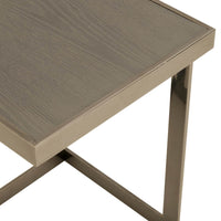 Metal Base End Table In Black Wash