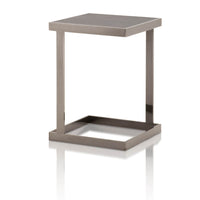 Metal Base End Table In Black Wash