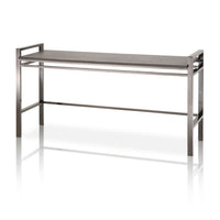 Metal Base Sofa Table With Wooden Top Black Wash