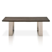 Coffee Table With U Shaped Legs Charcoal Oak Brown