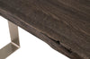 Sofa Table With Rustic Wood Top Charcoal oak Brown