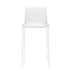 Leatherette Bar Stool With Footrest Set of 2 White And Gray